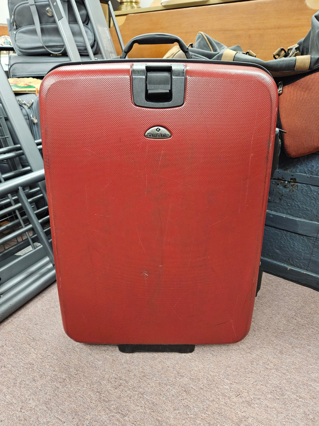 Red Hard Sided Suitcase