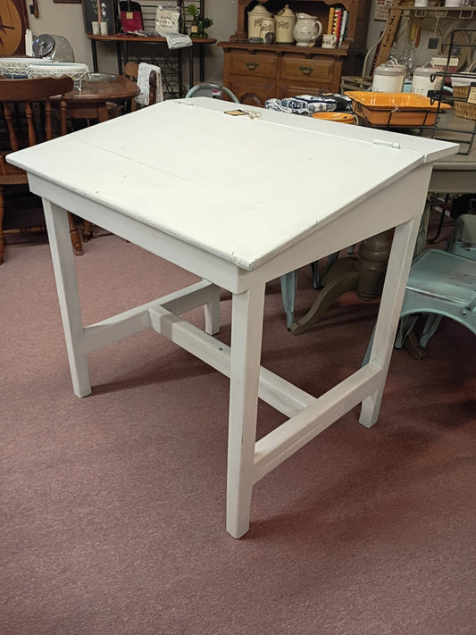 White Painted, Slant Front Desk