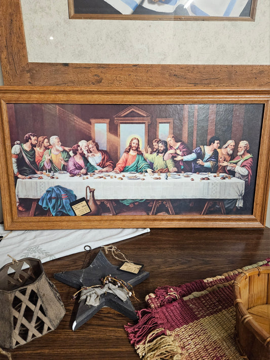 "The Last Supper" in Oak Frame