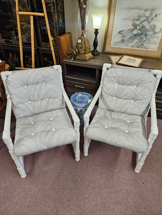 Pair of PVC Outdoor Chairs