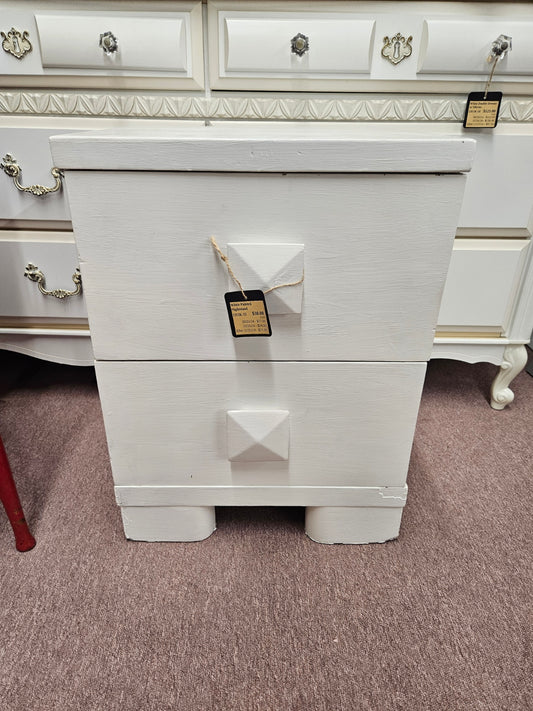 White Painted Nightstand