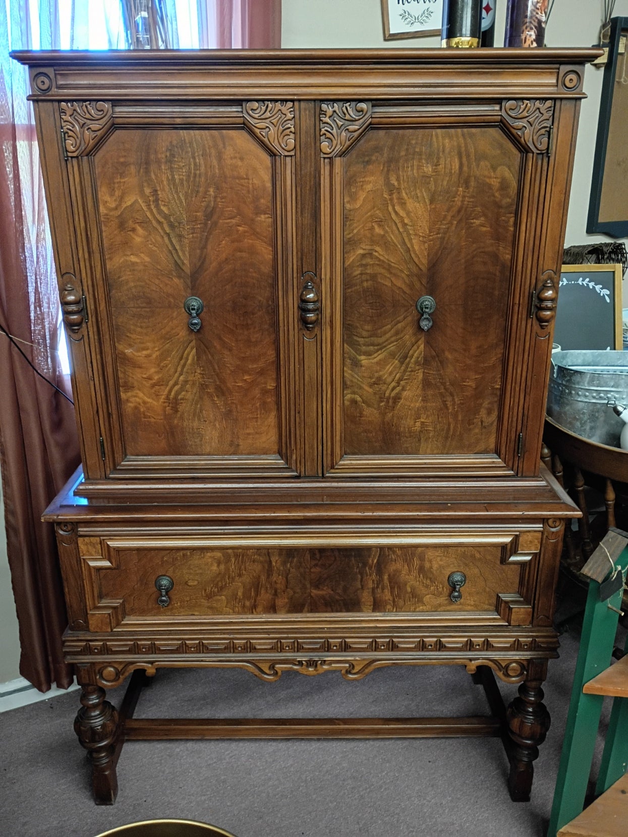 Vintage, Wooden China Cabinet