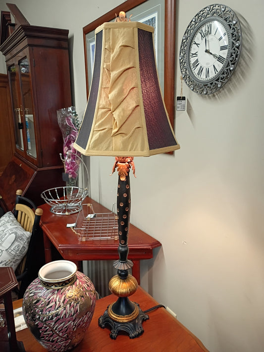 Tall Lamp w/ Puckered Shade