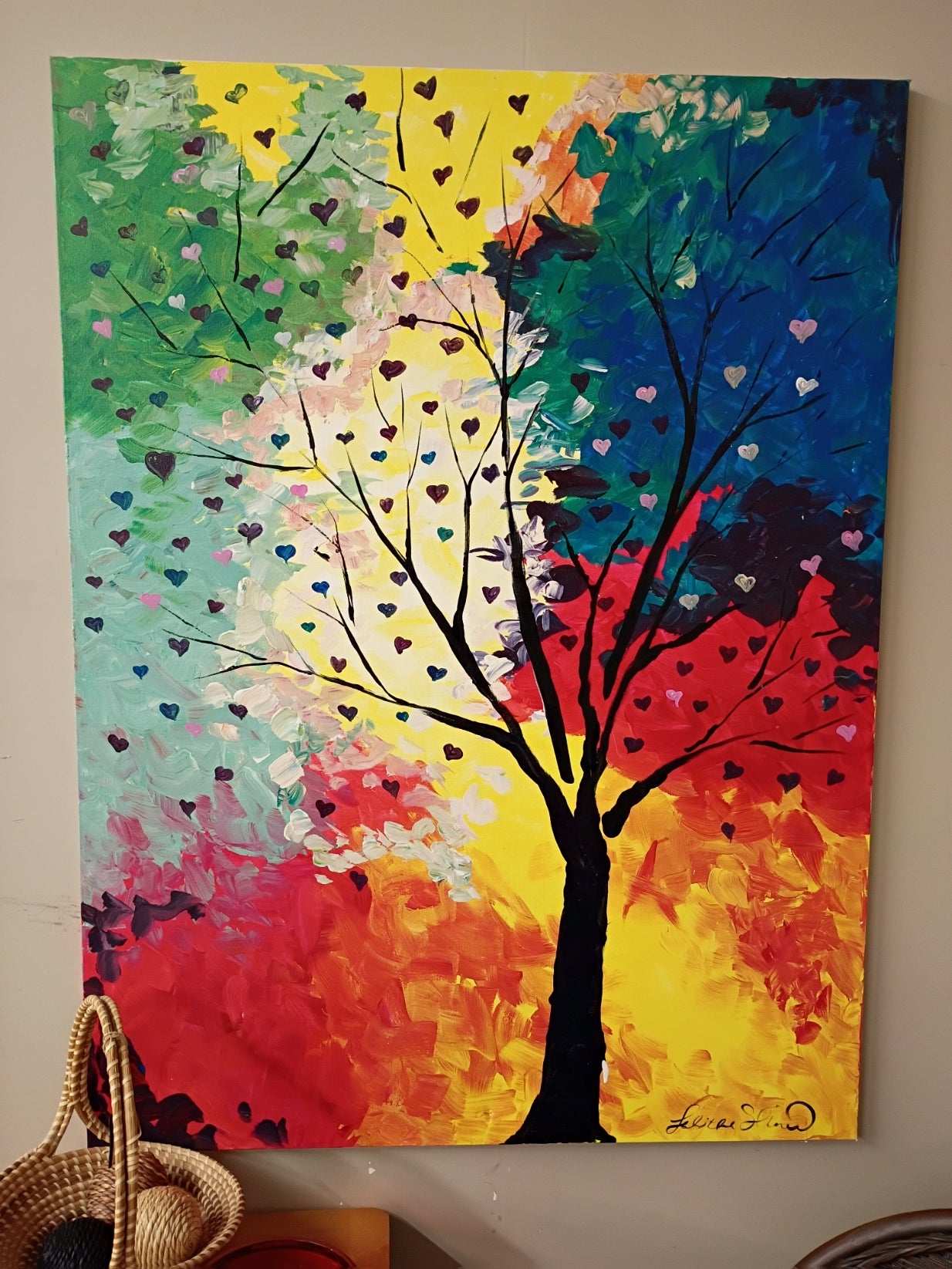 Large, Bright Canvas Painting