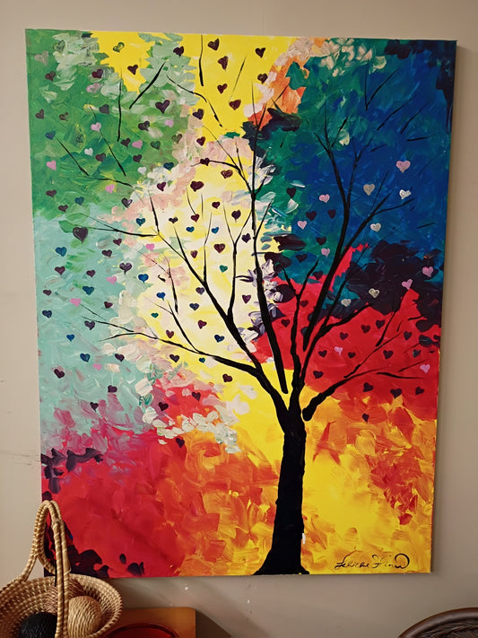 Large, Bright Canvas Painting