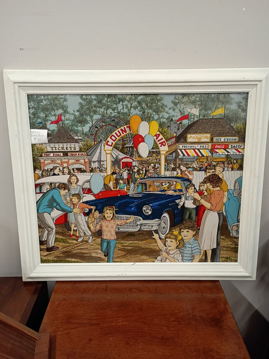 Framed "County Fair" Canvas