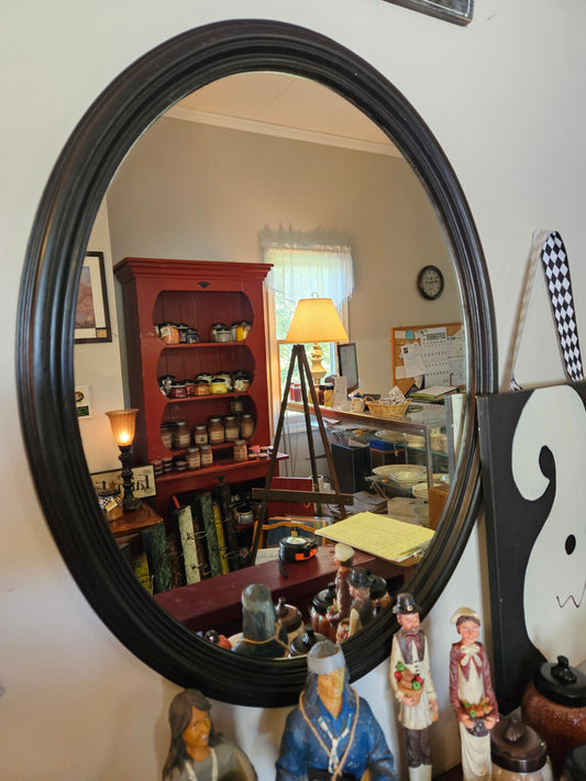 Black Oval Mirror