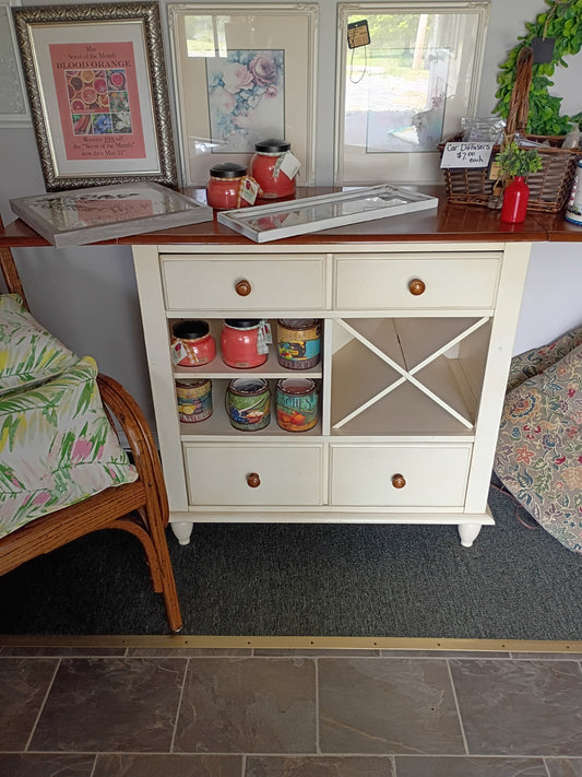 Cream Server w/ Wood Top