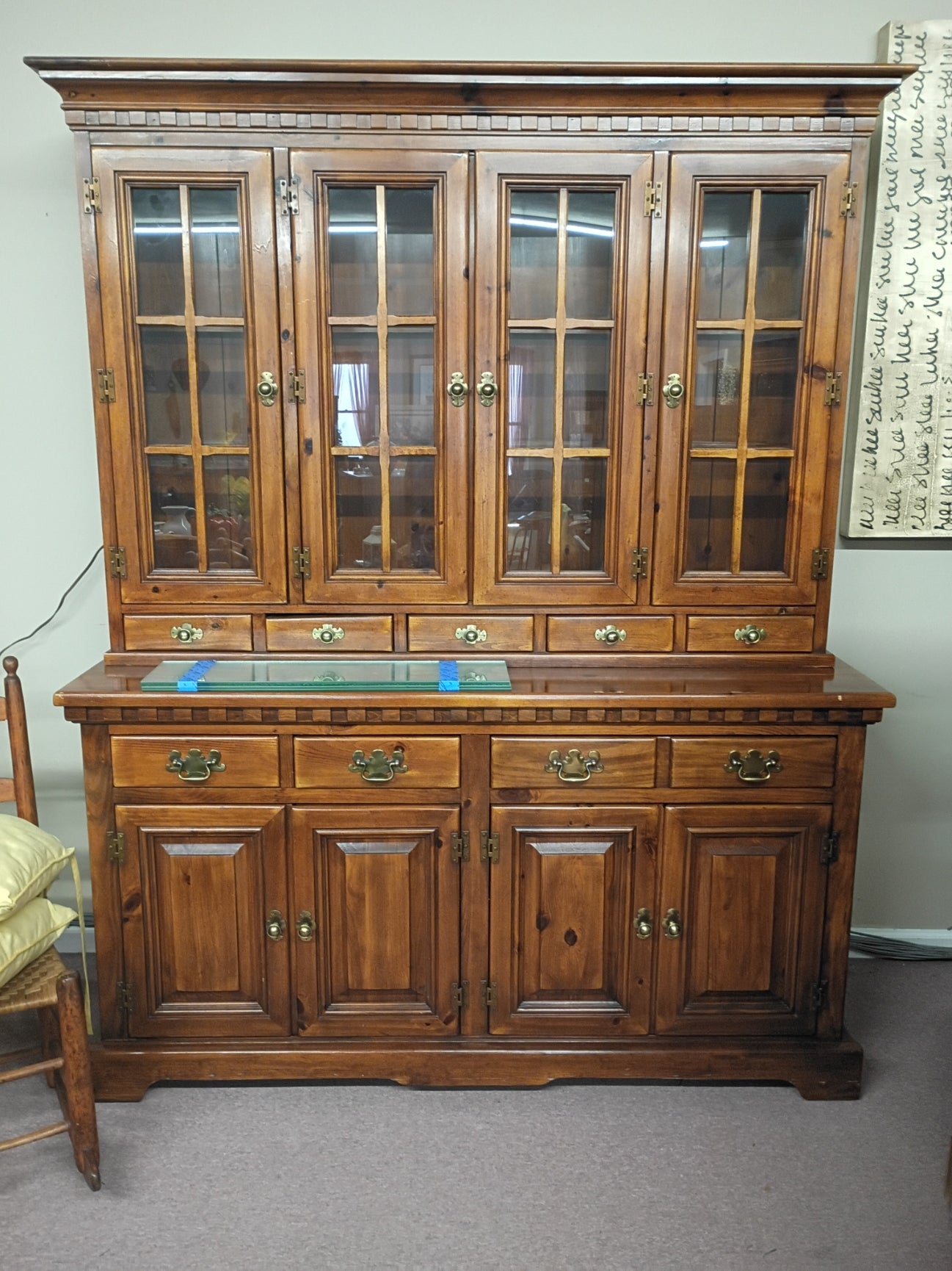 Pine China Cabinet