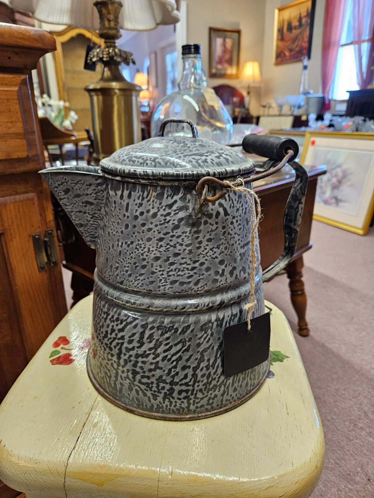 Gray Enamel Kettle