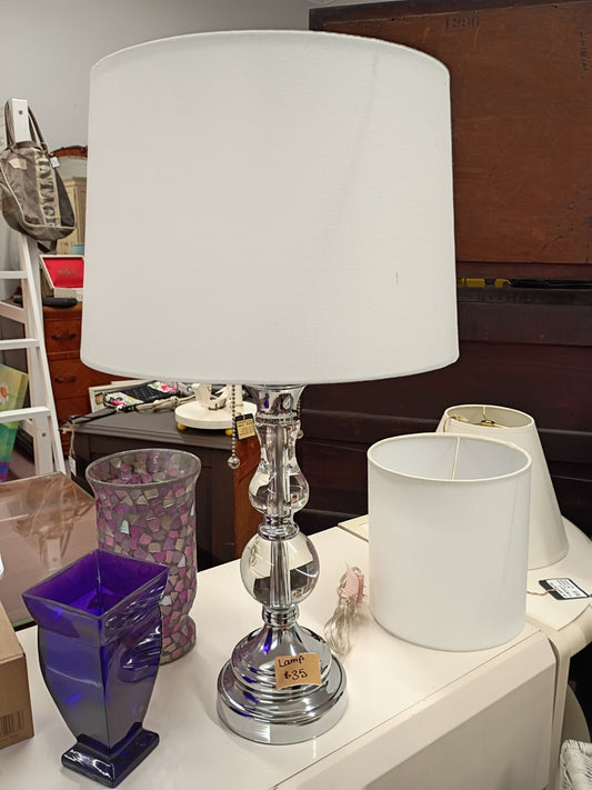 Lucite Lamp w/ Shade