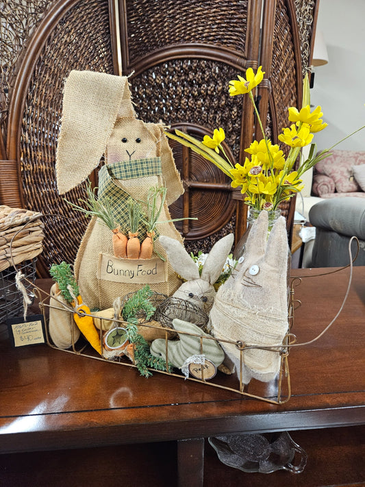 Large Easter Centerpiece in Wire Basket