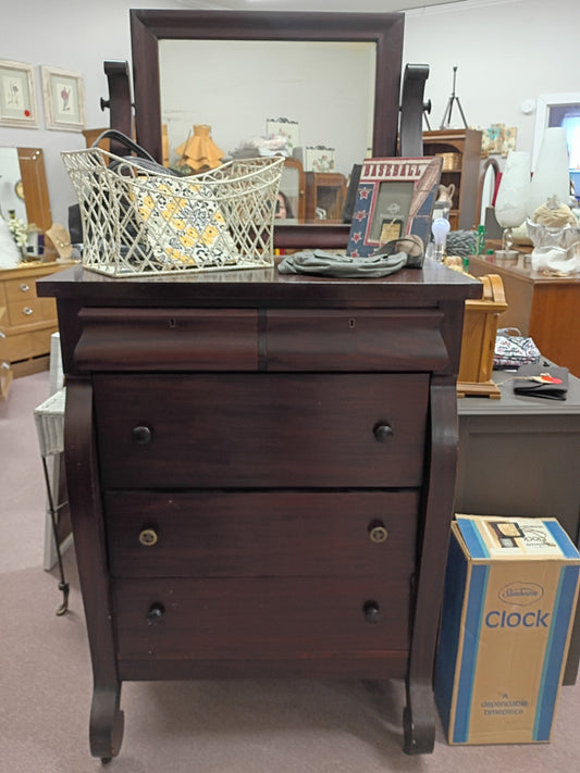 Vintage empire Chest w/ Mirror