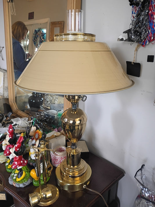 Brass Lamp w/ Metal Shade