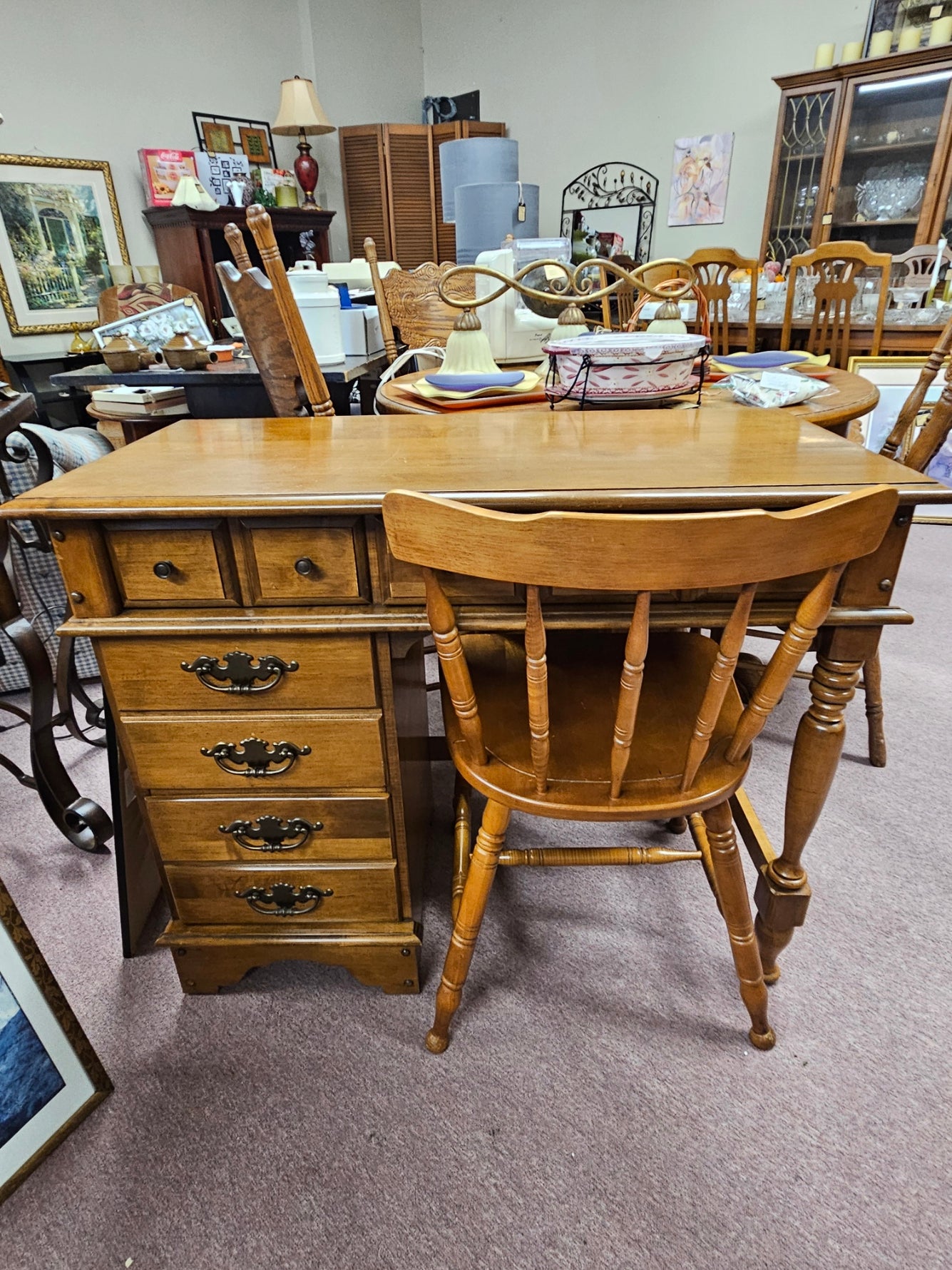 Maple Desk and Chair