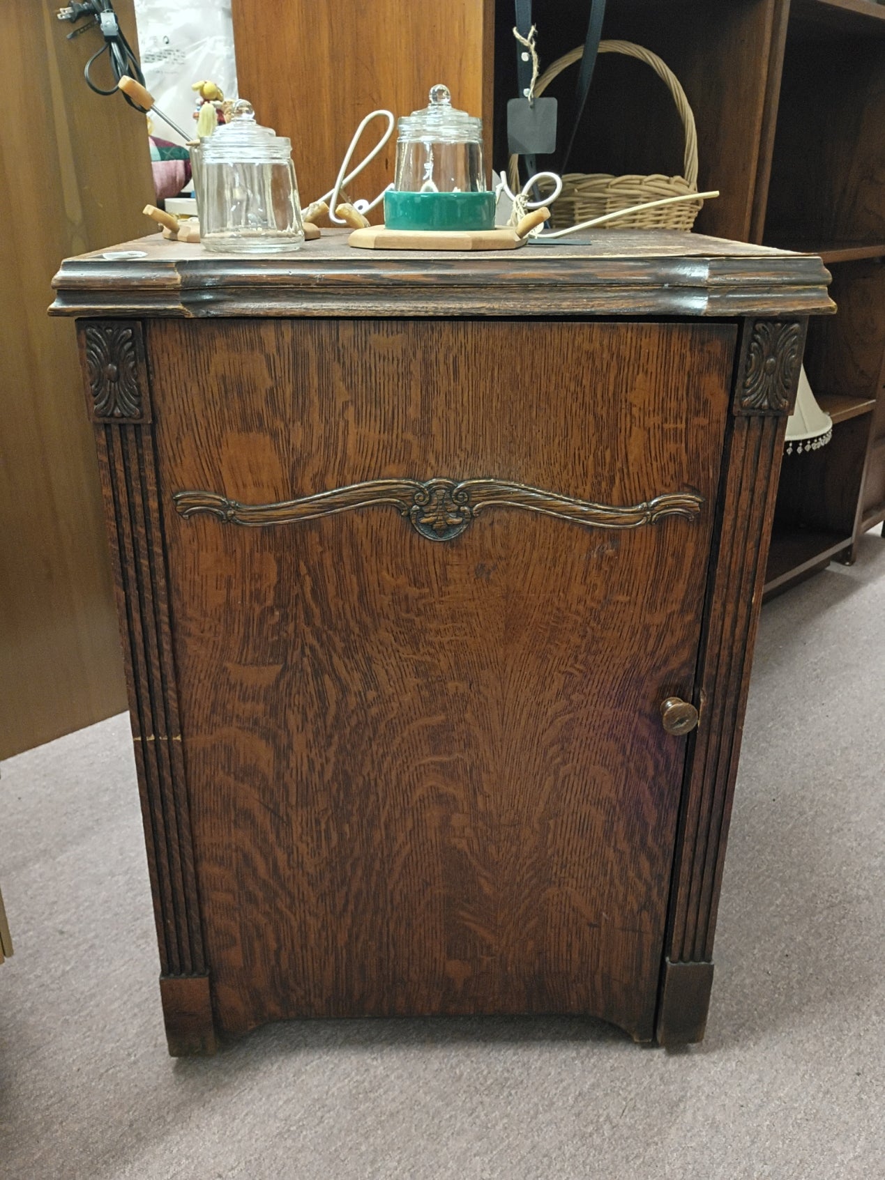 Tiger Oak Storage Cabinet