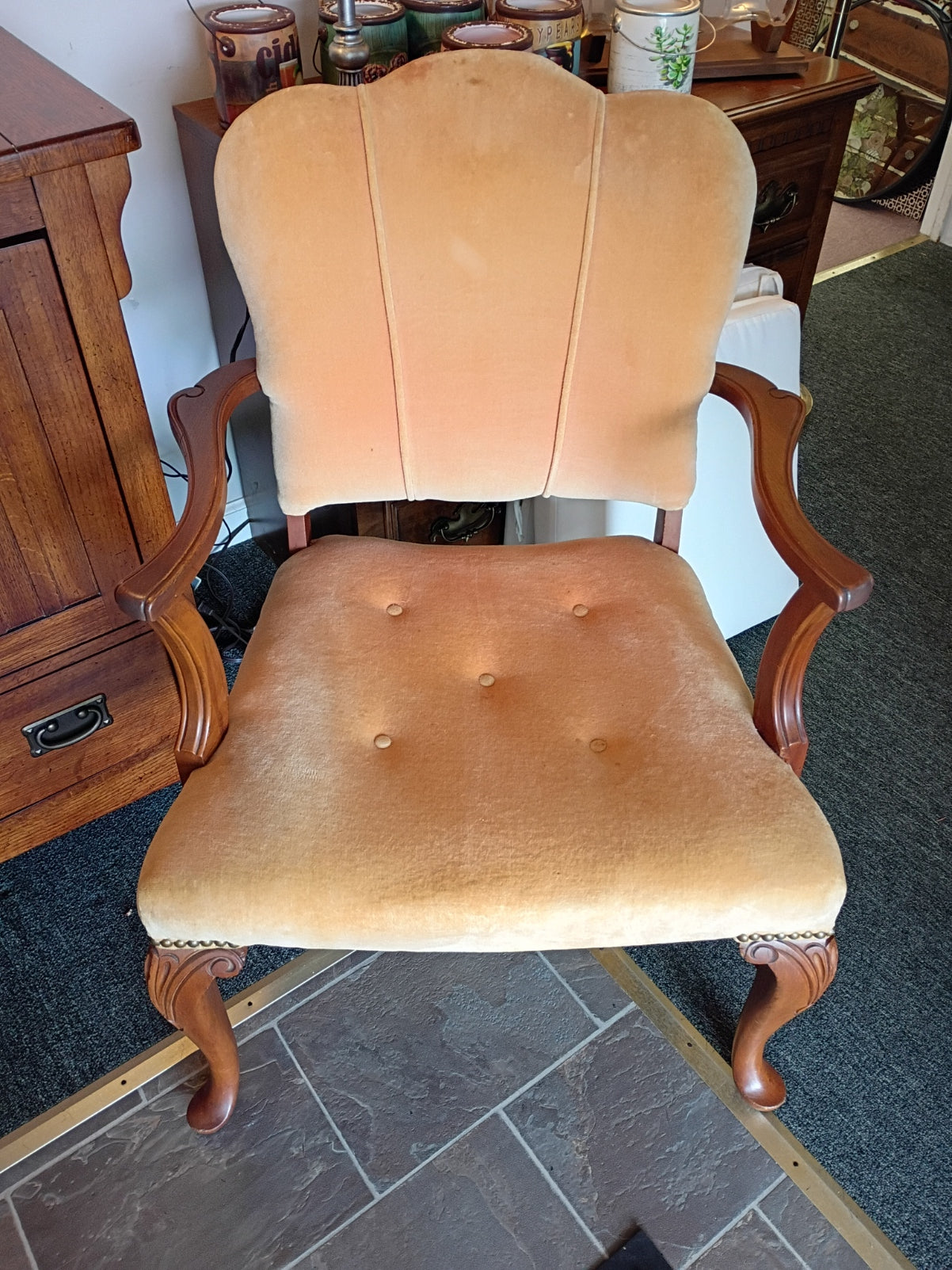 Pale Orange Accent Chair