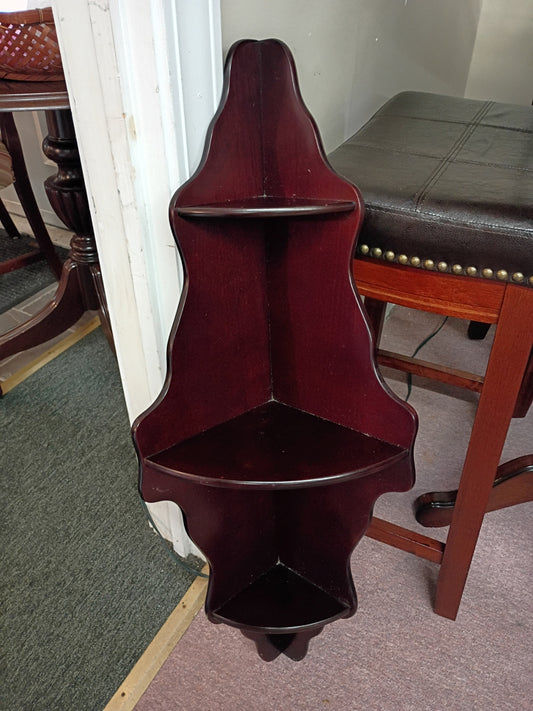 Wooden, Corner Wall Shelf
