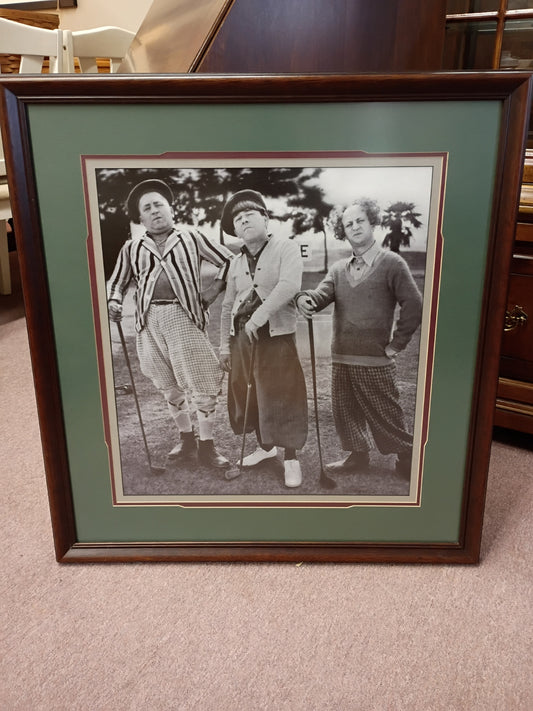 Three Stooges Print, Framed and Matted