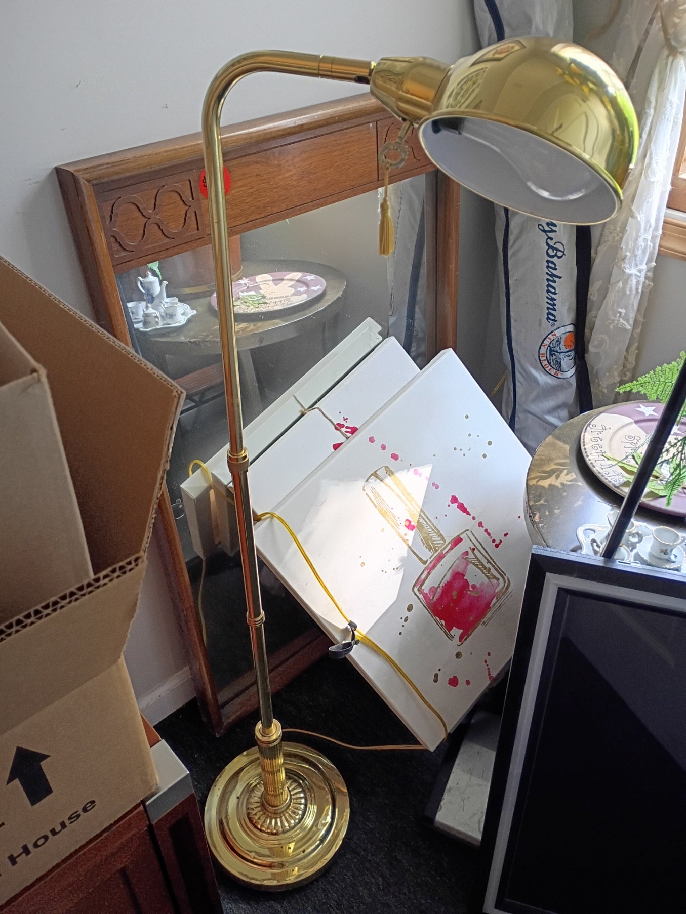Vintage Brass Floor Lamp