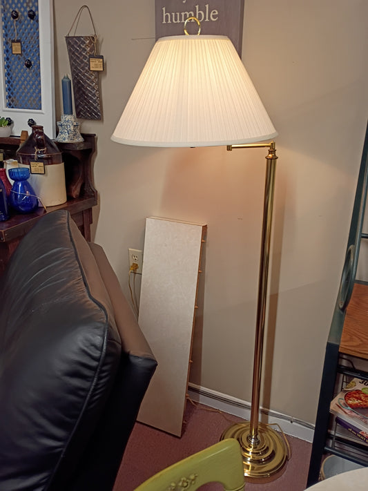 Brass, Swing Arm Floor Lamp