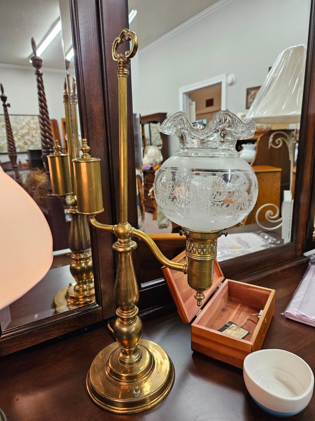 Vintage, Brass Student Lamp