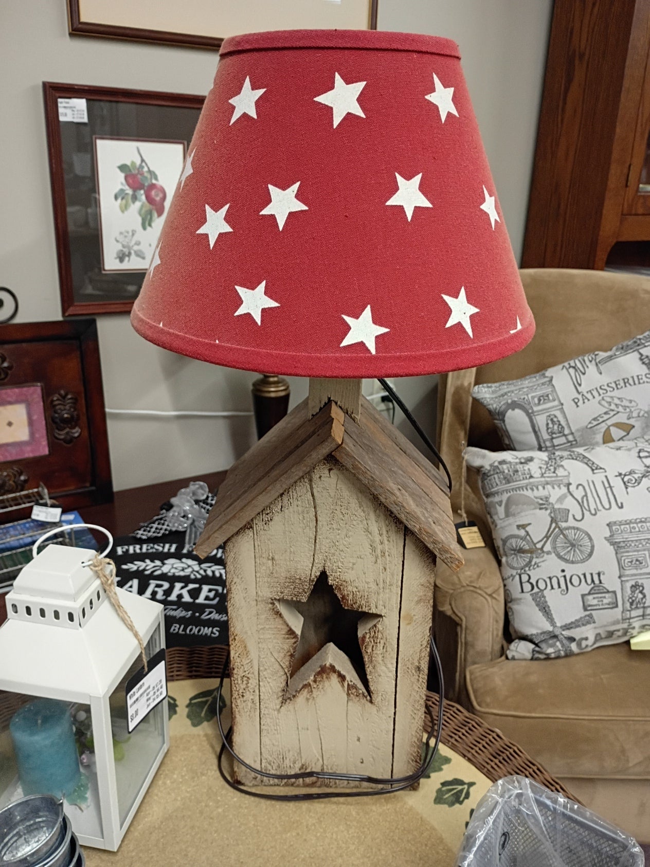 Wood Star Lamp