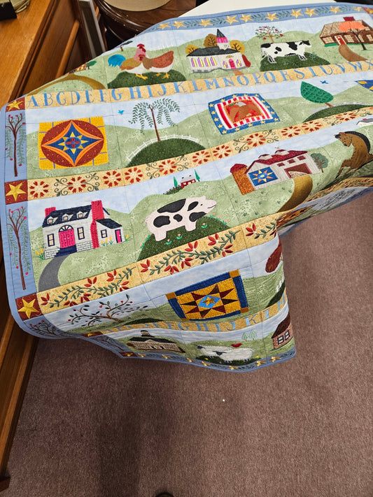 Wall Hanging Quilt w/ Alphabet