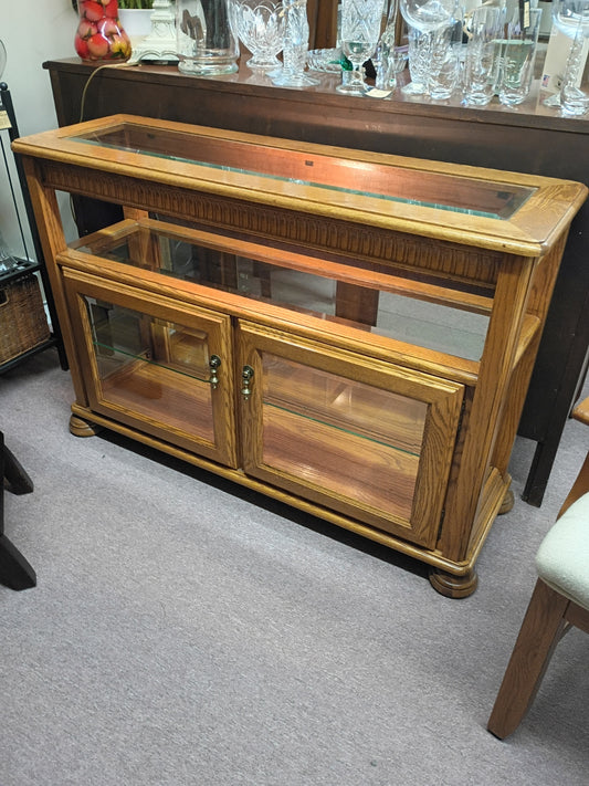 Low, Lighted Curio Cabinet