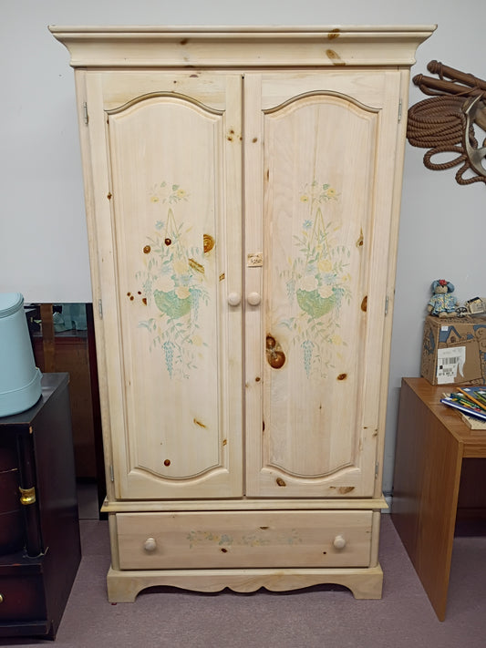 Pine Armoire w/ Intergrated Outlet