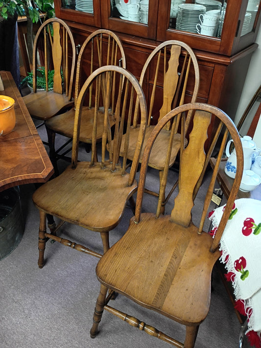 Set of 5 Vintage Bowback Chairs