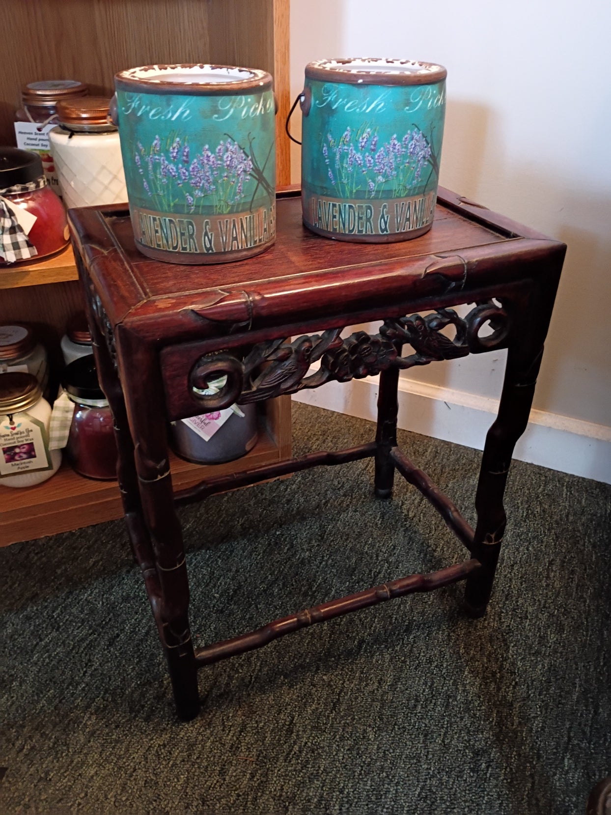 Small Carved Side Table