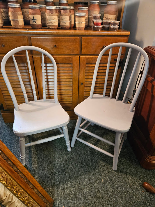 Pair of Gray Childrens Chairs