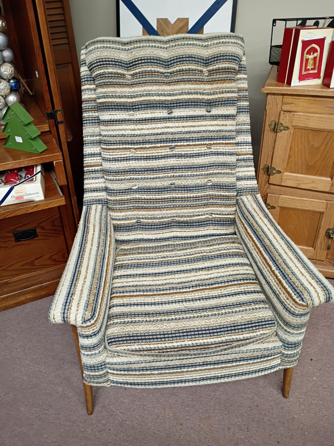 Stripped, MCM Accent Chair