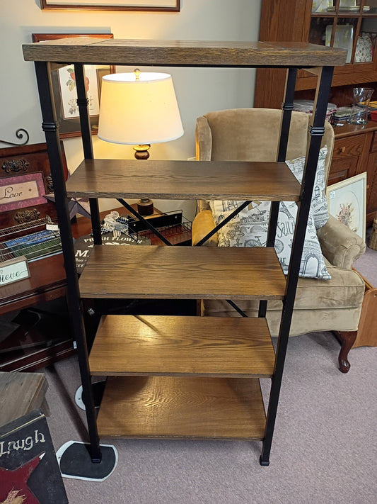 Wood/Metal Shelving Unit