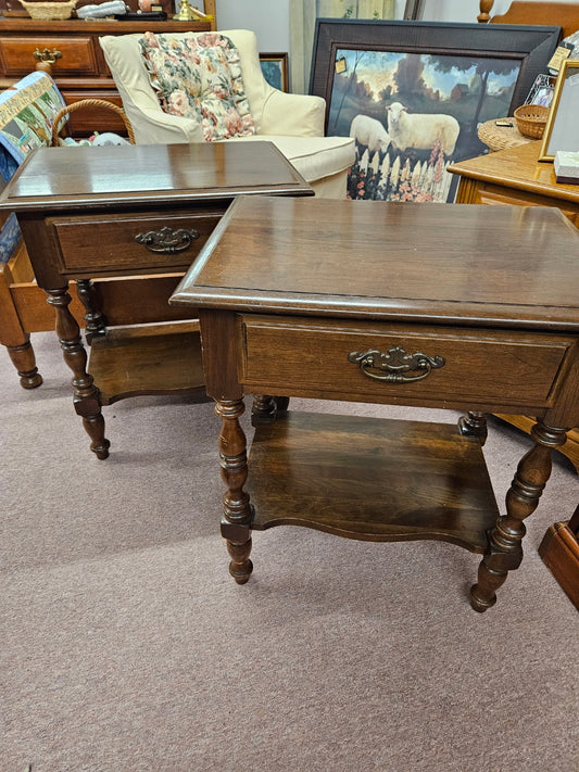 Pair of Pine End Tables