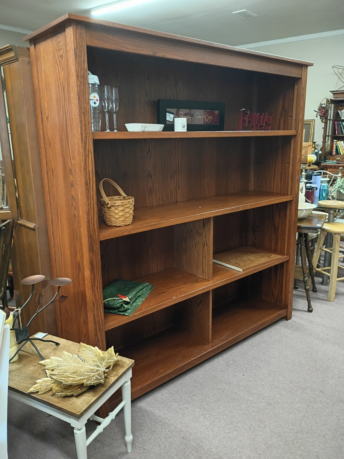 Large Oak Shelving Unit