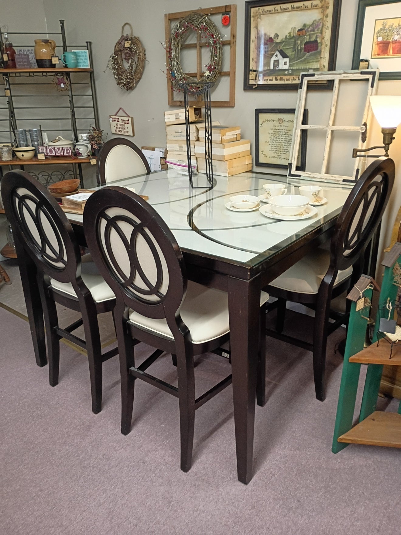 Consignment Table Counter Height Table w/ 4 Chairs – New Leaf Consignment Plus
