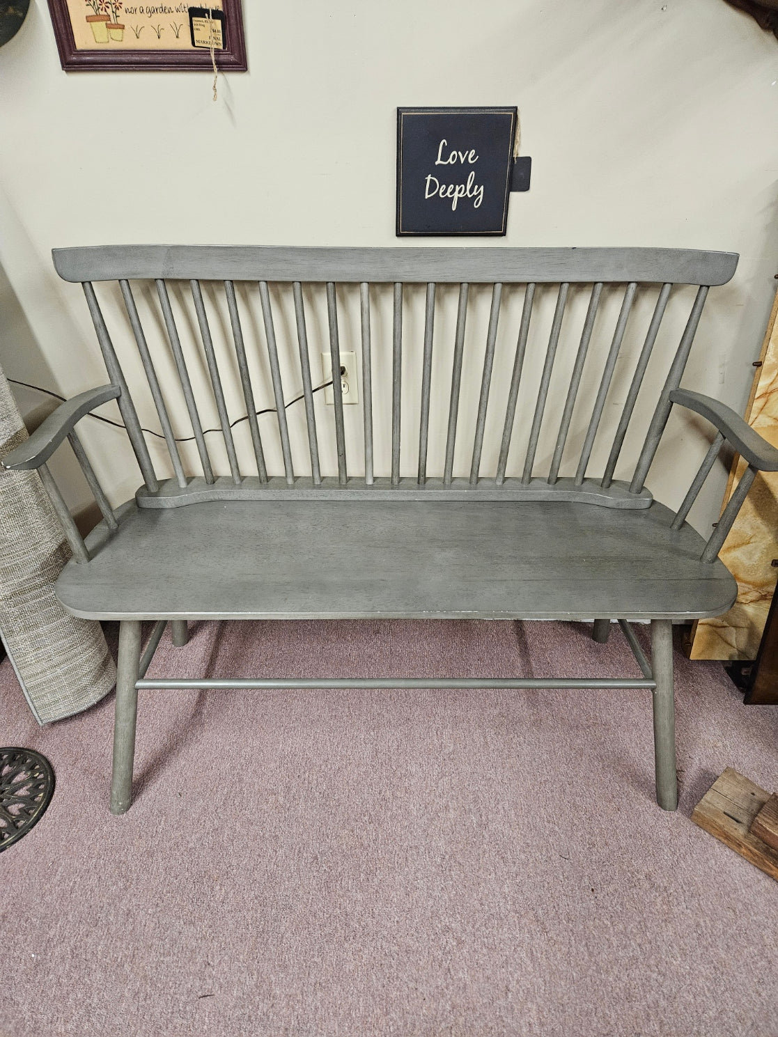Gray Painted Bench