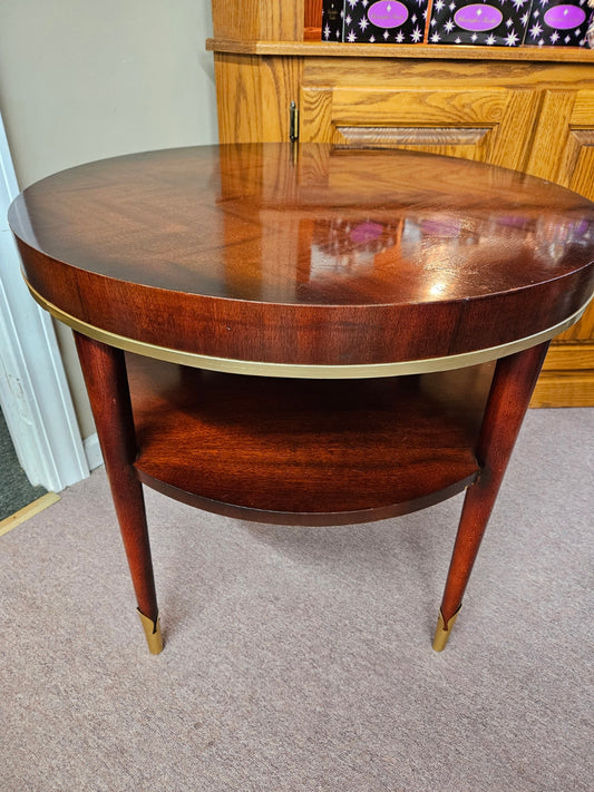 Round, Wooden Side Table