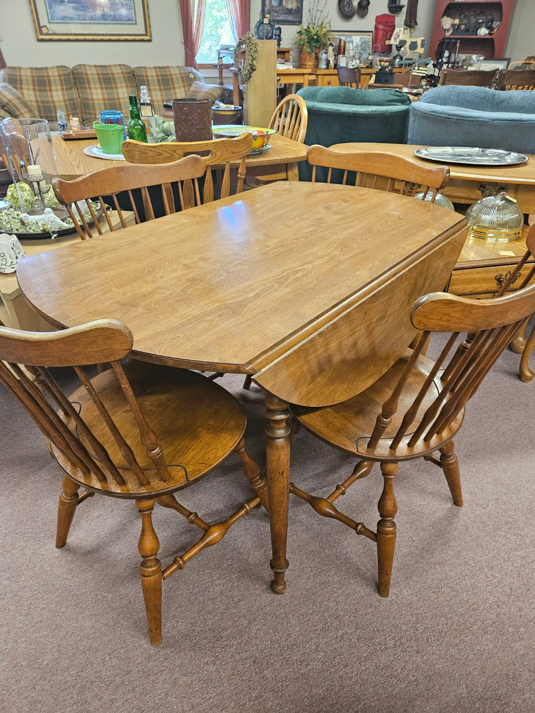 Double Drop Leaf Table w/ 4 Chairs – New Leaf Consignment Plus