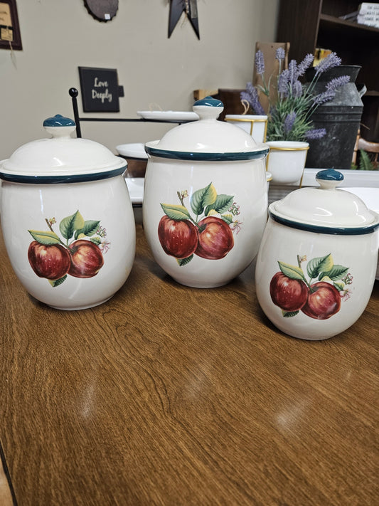 3-Piece Apple Canister Set