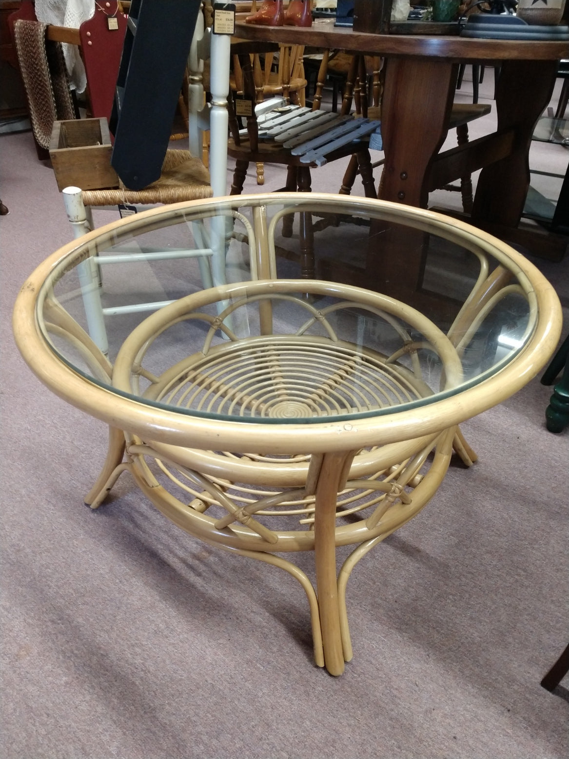 Round, Bamboo Coffee Table