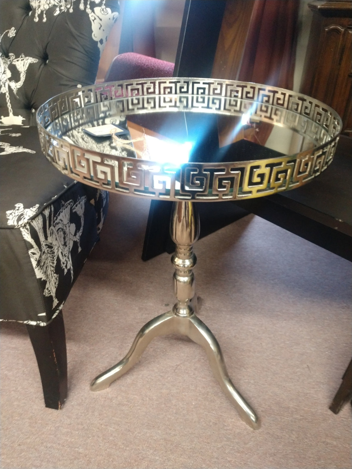 Modern Mirrored Side Table