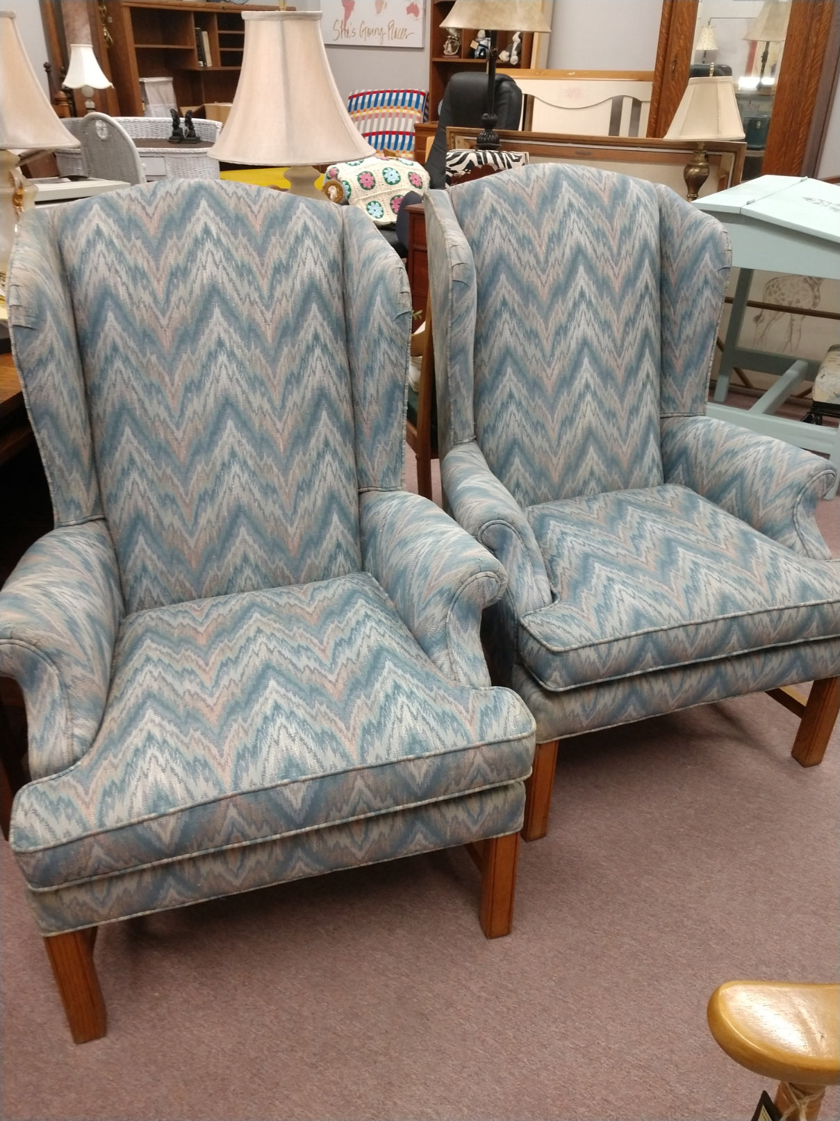 Pair of Norwalk Wing Chairs