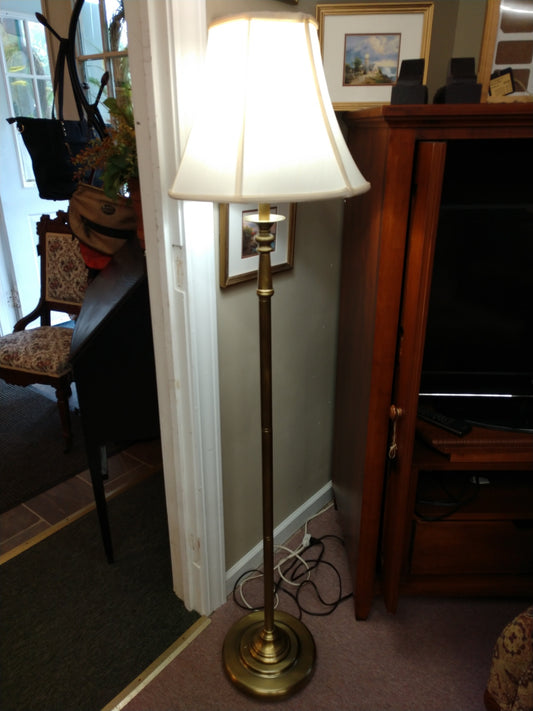 Antiqued Brass Floor Lamp