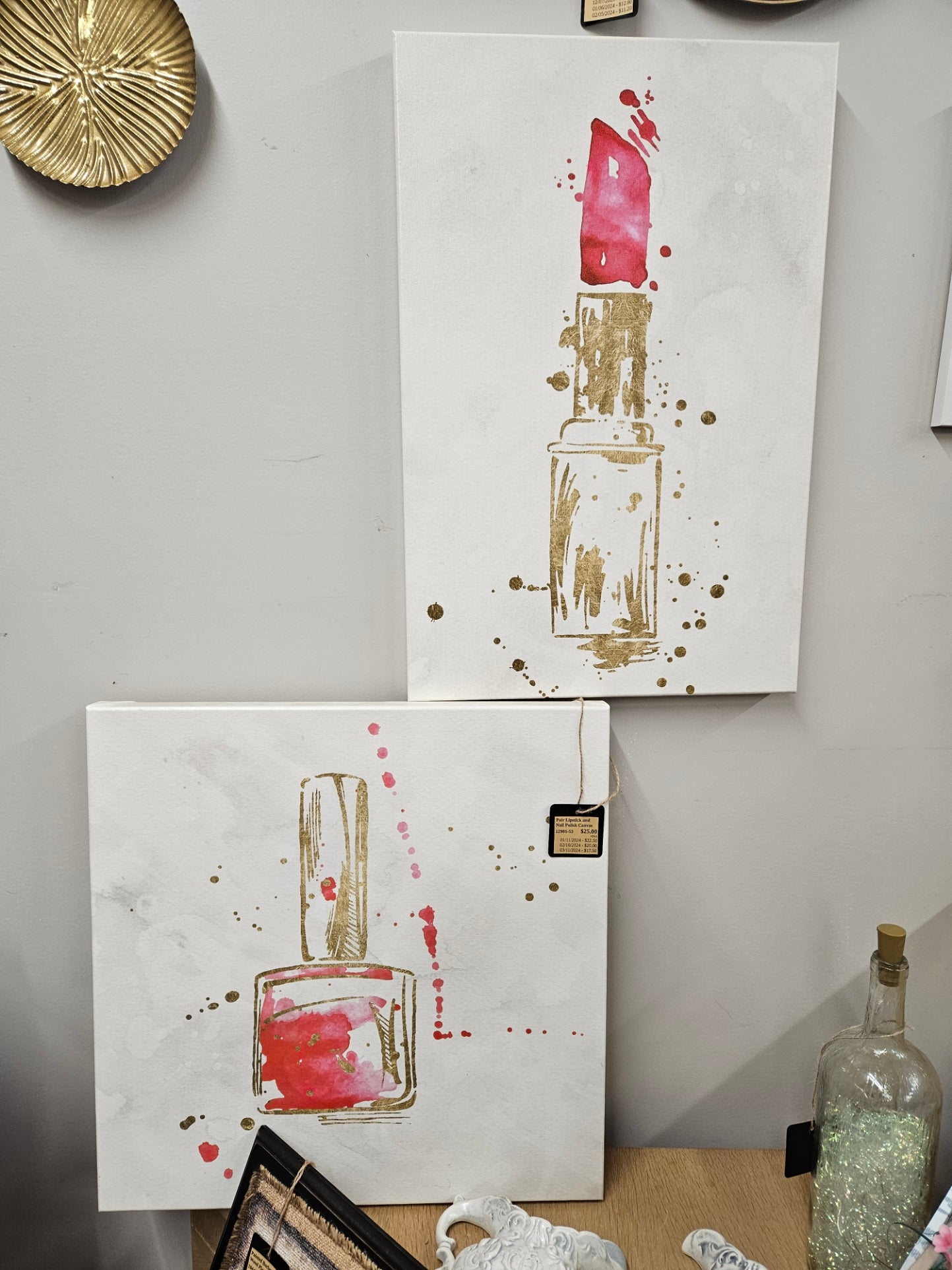 Pair Lipstick/Nai Polish Canvas