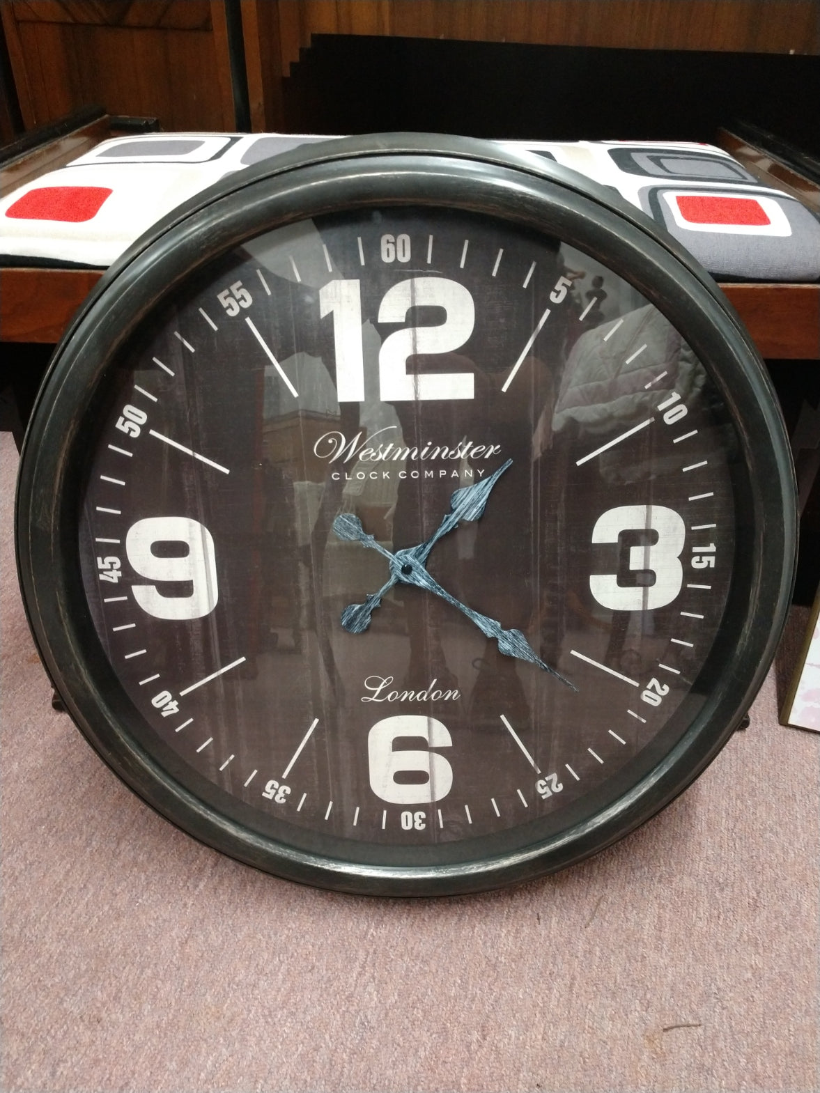 Large, Black Wall Clock
