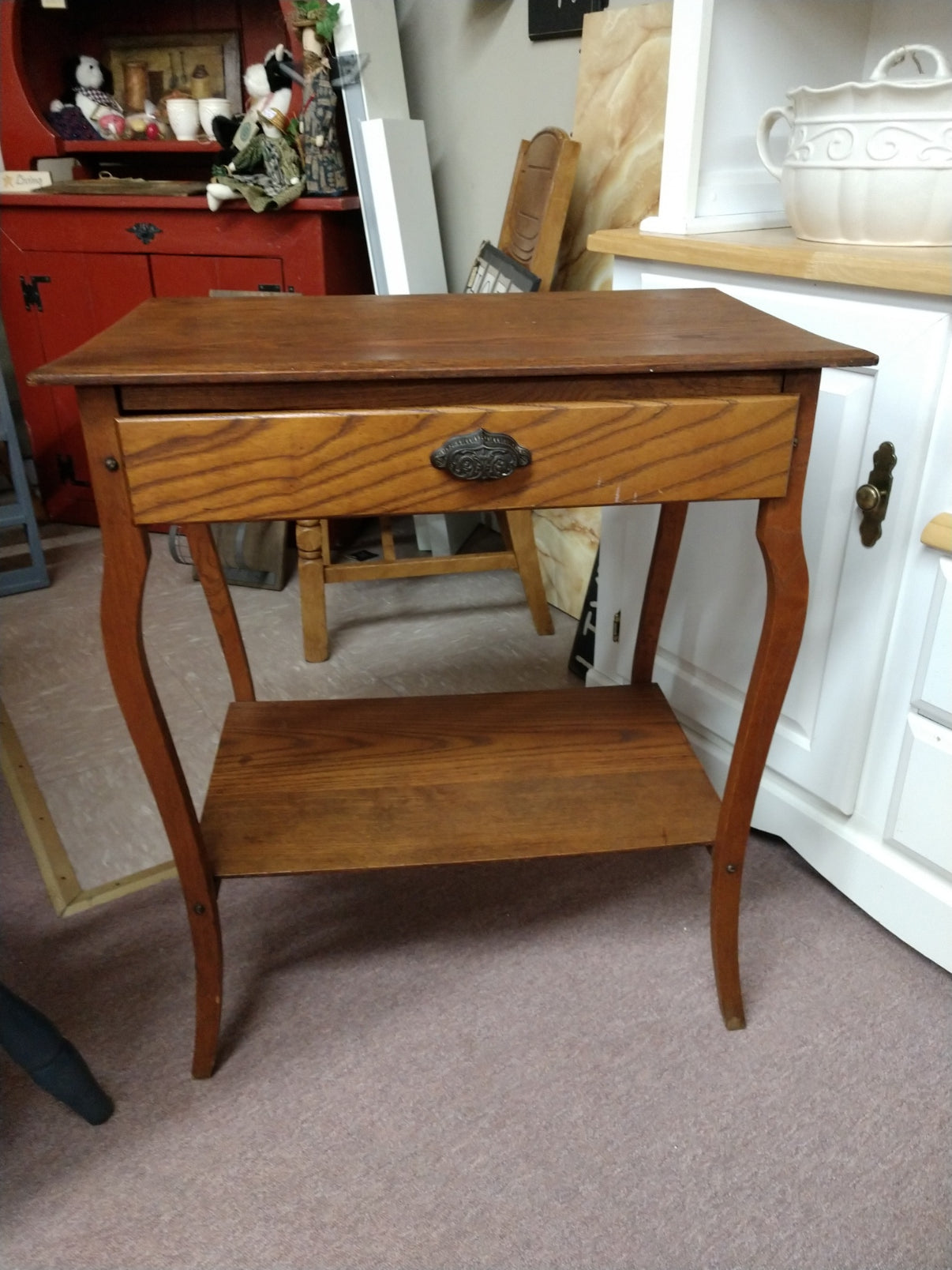 Vintage. Oak Side Table