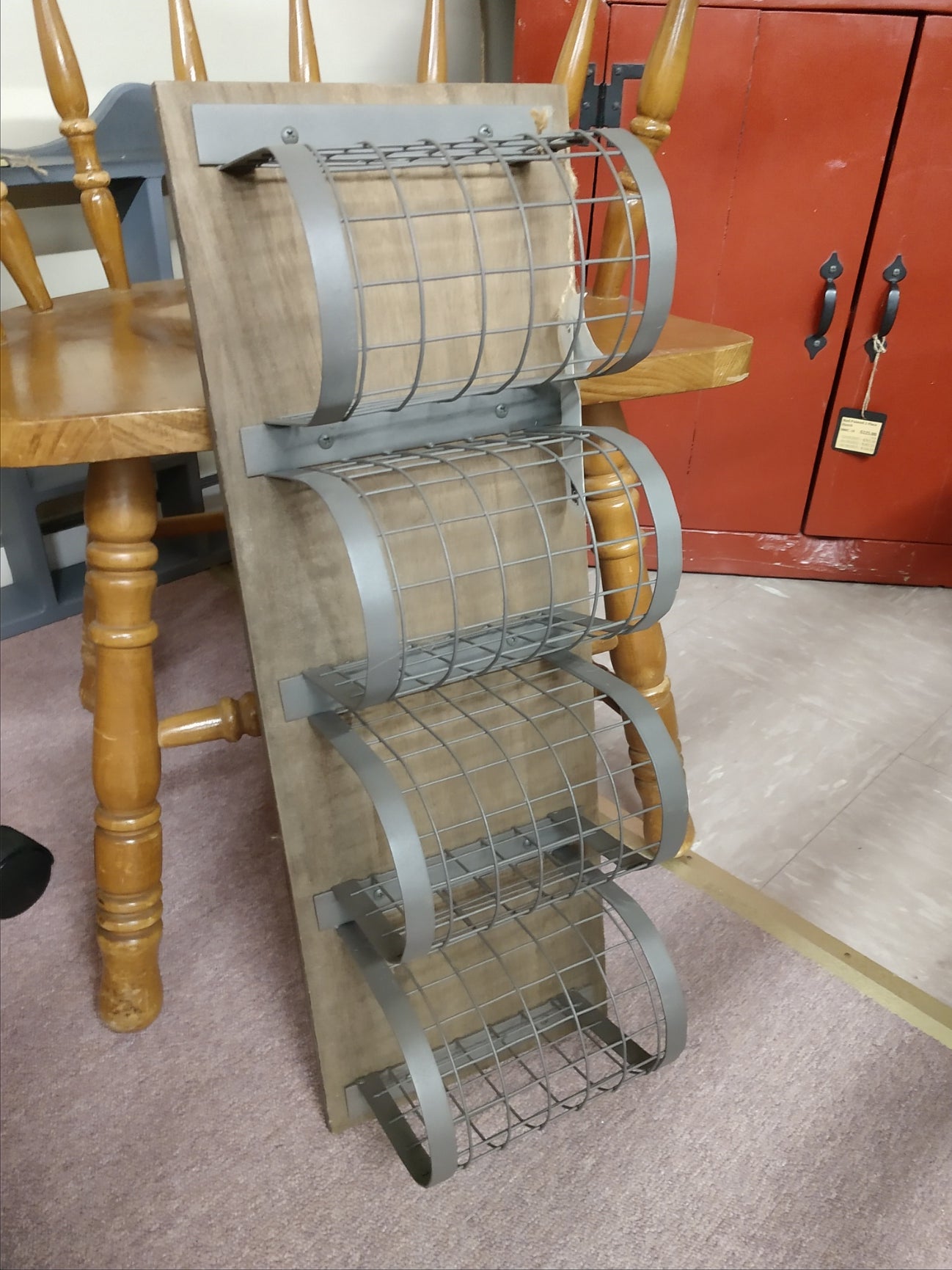 Wood and Metal Wine Rack